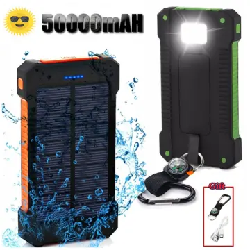 new 4usb powerbank 200,000mah solar charging Power Bank High capacity  Portable Charger with LED Light