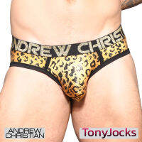 Andrew Christian Underwear Glam Leopard Brief w/ Almost Naked - Metallic Leopard by TonyJocks ทรงบรีฟ สีทอง ลายเสือดาว ดิ้นสีทอง วิบวับ กกนผช กกนผู้ชาย กางเกงในผช กางเกงชั้นในผช