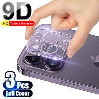 3Pcs 9D HD Full Cover Camera Protector Tempered Glass For iPhone 14 13 11 12 Pro Max Plus Mini Back Lens Film Phone Accessories  Screen Protectors