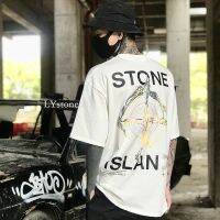 Stone Island c.Company.p new cross LOGO printed T-shirt men and women couple short-sleeved loose half-sleeved