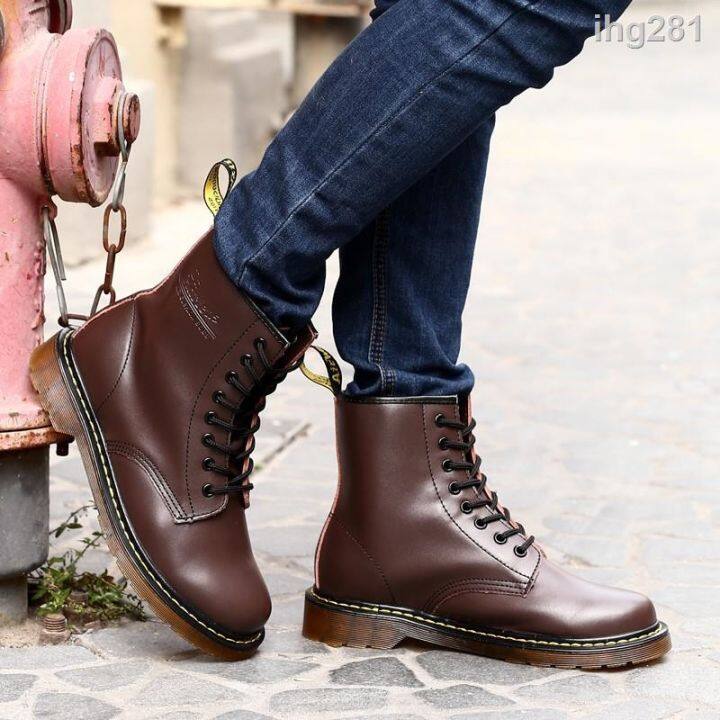 dr-รองเท้าบูทมาร์ตินของแท้-martens1460-รองเท้าบูตมาร์ตินสำหรับผู้ชายผู้หญิงรองเท้าบูตมาร์ตินสวยกลางแจ้งสไตล์คลาสสิก