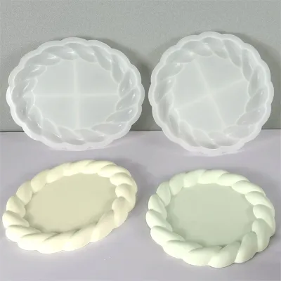 Oval Coaster Ornaments Making Home Decor Resin Molds Silicone Mold DIY Creativity Jewelry Display Tray