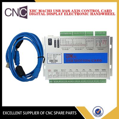 ♘┅¤ XHC USB MK4-V mach3 motion control card cnc controller engraving machine/machining center 3/4/6 axis motor speed regulation
