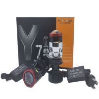 Y7 H4 LED Projector Mini Lens Car H4 LED Headlight Bulbs Kit Conversion High Beam Low Beam 120W Turbo Fan Car Light Lamp 12V 24V