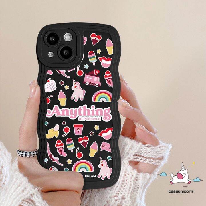 เคสตัวการ์ตูนน่ารักรูปดาวสีรุ้งสามารถใช้ได้กับ-iphone-7plus-14-11-xr-13-12-pro-max-x-xs-max-7-6-8-6s-plus-se-2020เคสขอบลอนนิ่มลายยูนิคอร์นกันกระแทก