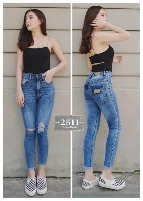 👖2511 Jeans by Araya กางเกงยีนส์ ผญ กางเกงยีนส์ผู้หญิง กางเกงยีนส์ กางเกงยีนส์ยืด เอวสูง เรียบหรูดูแพง กางเกงยีนส์แฟชั่น สะกิดขาดเก๋ๆเนื้อผ้านิ่มใส่สบาย เข้ารูปเป๊ะเว่อร์