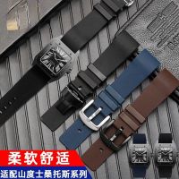 For Cartier Santos Sandoz Santos 100 Silicone Watch Strap Rubber Men and Women Watch Band 0mm