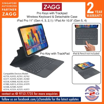 ZAGG Pro Keys Wireless Keyboard & Detachable Case for Apple iPad