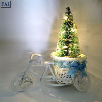 FAL Bicycle Flower Basket Christmas Tree Ornament Creative Desktop Crafts Decoration For Home Wedding Parties