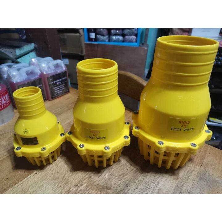 Heavy duty yellow water pump foot valve (stainless steel bolt and nut