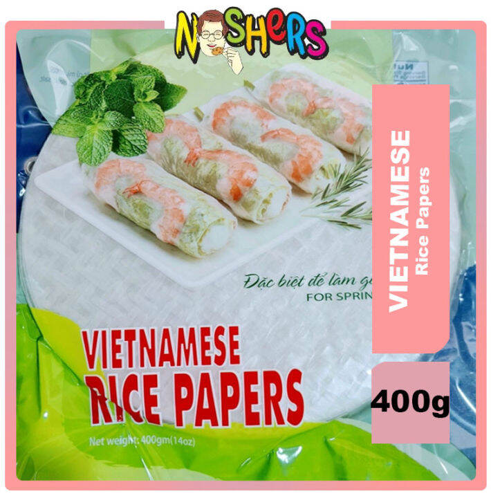 Noshers Vietnamese Rice Papers Rice Paper Spring Roll Wrapper 22cm 400g