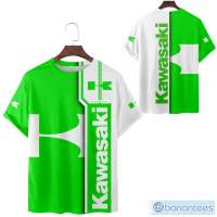 (ALL IN STOCK XZX)    Kawasaki T Shirts Motorcycle Racing Engine 3d Print Men Women Fashion O Neck Short Sleeve T Shirt 09   (FREE NAME PERSONALIZED)