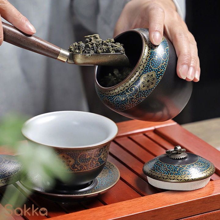 ส่งจากไทย-ชุดแก้ว-ที่ชงชา-ชุดชงชาจีน-เซรามิก-เครื่องชงชา-เบญจรงค์สไตล์จีน-มีกล่องใส่ของขวัญแบบหรูหรา-แก้วเบญจรงค์