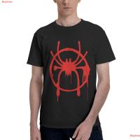 BayLine Marvel Spider-Man Into The Spider-Verse Red Icon รอยสักแฟชั่นเสื้อยืดลายตัวละครอนิเมะสไตล์ล้ำสมัย