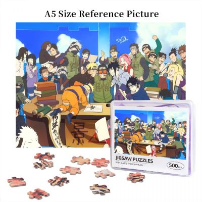 Naruto Life In Konoha Wooden Jigsaw Puzzle 500 Pieces Educational Toy Painting Art Decor Decompression toys 500pcs
