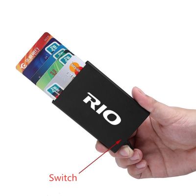 ☫卐﹍ Inteligentny portfel cienka etui na dowód RFID automatycznie metalowa etui na karty kredytowe dla KIA RIO 3 4 2017-2019 akcesoria samochodowe