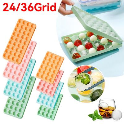 24/36 Grid Creative Honeycomb Ice Cube Mould Reusable PP Round Ice Cube Mold Food Grade Ice Maker With Removable Lids Ice Maker Ice Cream Moulds