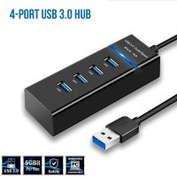 USB HUB 3.0 5Gbps 4 Ports Splitter Adapter Super Speed High Quality Computer Peripherals Black - intl