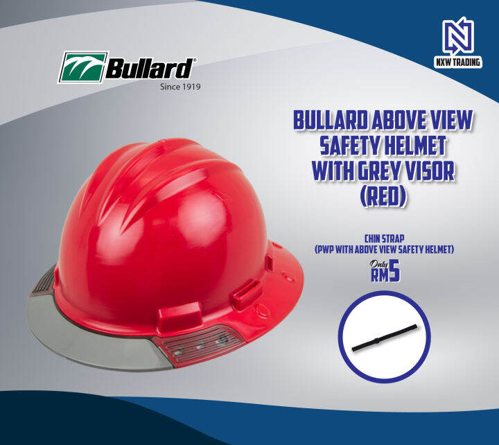 BULLARD ABOVE VIEW SAFETY HELMET WITH GREY VISOR RED Lazada