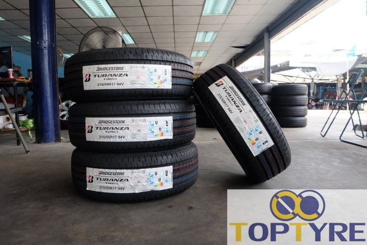 ยางใหม่-bridgestone-รุ่น-turanza-t005a-ขนาด-215-55r17-ผลิตปี2022-จำนวน-4-เส้น-แถมจุปลมยางใหม่และจัดส่งฟรี