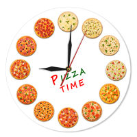 2021Time For Different Tastes Pizza Wall Clock Italy Restaurant Kitchen Decor Neapolitan Style Italian Food Wall Art Gastronome Gift