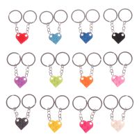 【VV】 2Pcs Keychain for Couples Men Boy Lego Elements Birthday Jewelry