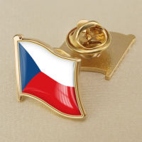 Czech Republic Czech Republic Flag Crystal Drop Rubber Badge Brooch Flag Brooch of the World All-metal Brooch Copper Brooch Collection