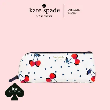 Kate Spade New York Navy Painted Stripe Pencil Case