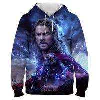 Sudadera con capucha de gran tamaño para hombre y mujer, ropa de calle con estampado 3D de Héroe de Marvel, Thor, niño y niña, chándal de primavera