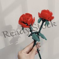 【hot sale】 ✾ B02 13021-25 Rose Series Childrens Building Block Toy Gift Flower Assembly Ornament Simulation Flower Bundle Mothers Day Gift