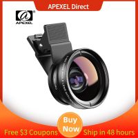 ZZOOI APEXEL Portable Phone Lens kit 0.45x Super Wide Angle&amp;12.5x Super Macro Lens HD Camera Lens for iPhone11  Xiaomi more Cellphone