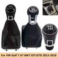 ปลอกหุ้มกระปุกเกียร์แต่งรถผ้าคลุมรองเท้าบู๊ทปลอกหุ้มสำหรับ VW Volkswagen Golf 7 A7 MK7 GTI GTD 2013 2014 2015 2016 2017 2018 Dunzheng