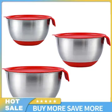 Stainless Steel Mixing Bowl with Handle,4.5L Egg Mixing Bowl with