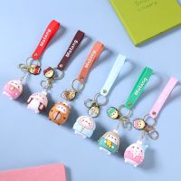 [HOT] Cute Rabbit Keychains Cartoon Lovely Molang Bunny Car Key Chain Women Bag Pendant Keyring Gifts Student Lovers Charm Gift