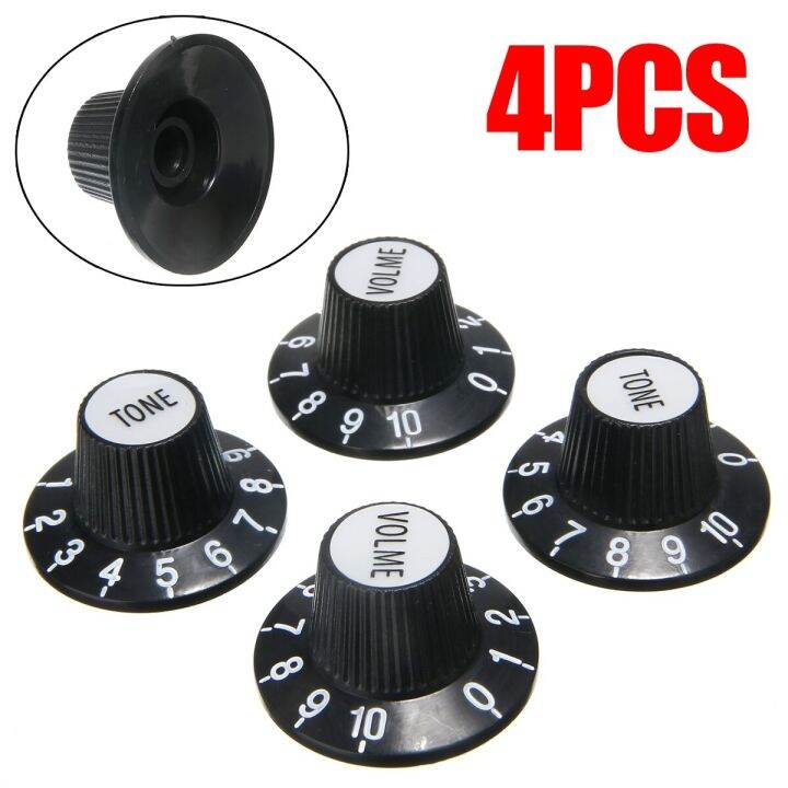 4pcs-set-new-guitar-control-knobs-silver-top-hat-bell-for-gibson-les-paul-for-sg-tone-and-volume-adjustable