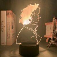 โคมไฟ3d แจ๊ชคาวบอยอะนิเมะตกแต่งไฟ LED กลางคืน Spike Spiegel สำหรับห้องเด็กไฟของขวัญวันเกิดมังงะโคมไฟแจ๊ชคาวบอยไฟกลางคืน Spike Spiegel