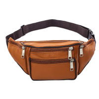 MOVTOTOP Men Waist Pack Fanny Pack Men PU Vintage Travel Waist Bag Outdoor Waist Bag