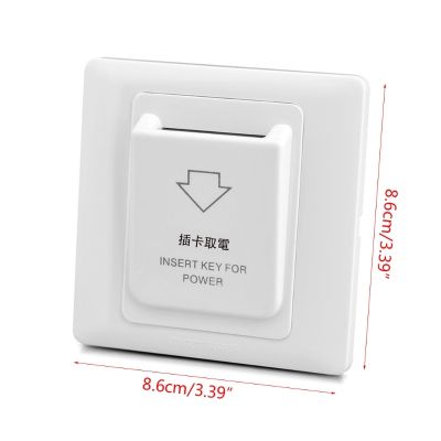 Type 86 High Energy-saving Magnetic Key for Power with 3 Insert Cards Power Switch for Guesthouses Office Building Flat