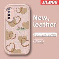 เคส JIUMOO สำหรับ Huawei Nova 7 Nova 7i Nova 6 SE Nova 7 SE 5G เคสกระแสแฟชั่นแบรนด์สวยงามลายความรักแบบบางนุ่มหนังซิลิกาเจลสีเคสปกป้องเลนส์กับเคสกันกระแทกเคสตก