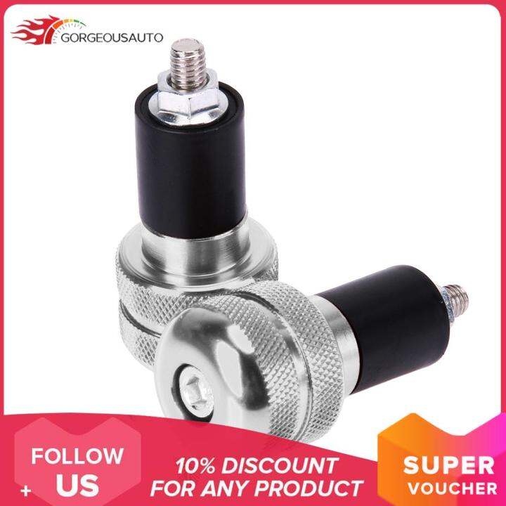 2pcs 22mm Motorcycle Anti Vibration Handlebar Ends Grip Caps Plugs