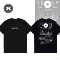 Czq# Tx# เสื้อยืดแขนสั้นลําลอง ทรงหลวม พิมพ์ลายกราฟฟิคเกม Playstation แฟชั่นสําหรับสตรี