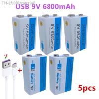 ncsr09 5pcs/Lot 9V USB rechargeable Li-Ion battery 9V 6800mAH is suitable for camera and other series of electronic products USB line