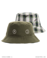 [ Rough Cut ] Green Diffused Reversible Bucket Hat