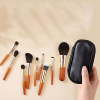 Protable 9Pcs Cosmetic Brush Set Profeesional Facial Makeup Tool Powder Contouring Brush Blending Brush Eyeshadow Eyeliner Brush Makeup Brushes Sets