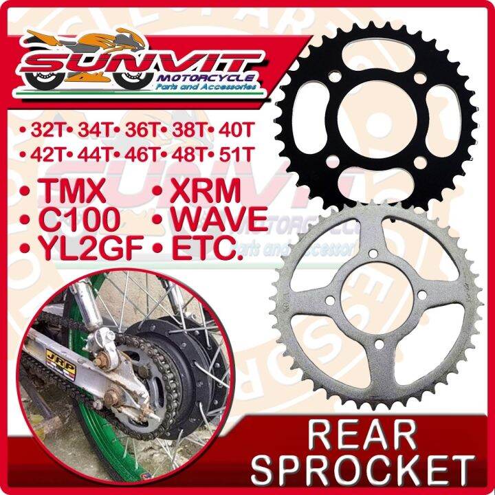 MOTORCYCLE SPROCKET 428 XRM/WAVE/C100 TMX SUPREMO Lazada PH