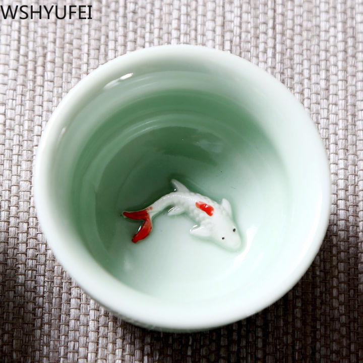 longquan-celadon-fish-tea-set-ceramic-teapot-kettle-ceramic-tea-cup-fish-chinese-handmade-travel-tea-set-wine-set