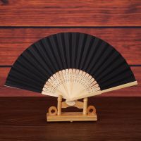 Party Wedding Prom Bamboo Hand Held Fans Chinese Style Folding Dance Fans Fabric Lace Silk Hand Held Women Girl Photo Prop 5G