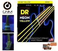 DR Neon Hi-Def Bass Strings สายเบส 4 สาย เรืองแสง - สีเหลือง รุ่น NYB-45