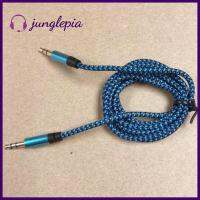 JUNGLEPIA เครื่องสานหลากสีสายออดิโอ3.5มม. สายการเชื่อมต่ออเนกประสงค์พกพาได้ลำโพงคู่สายแกนสายไฟทองแดง
