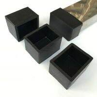 Square Black Rubber Chair Table Feet Furniture Stick Pipe Tubing Tube Insert Plug Bung End Cover Caps Rectangle 20x20mm-30x40mm